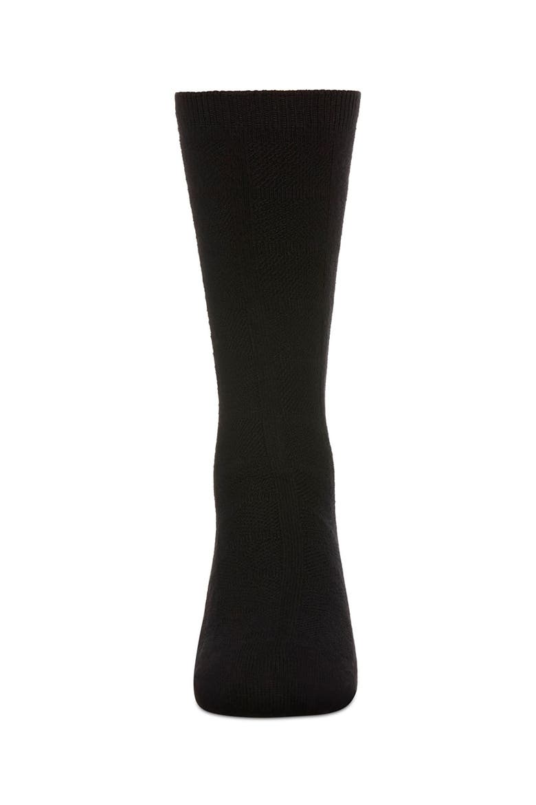 Solid Plain Crew Socks, Alternate, color, Black