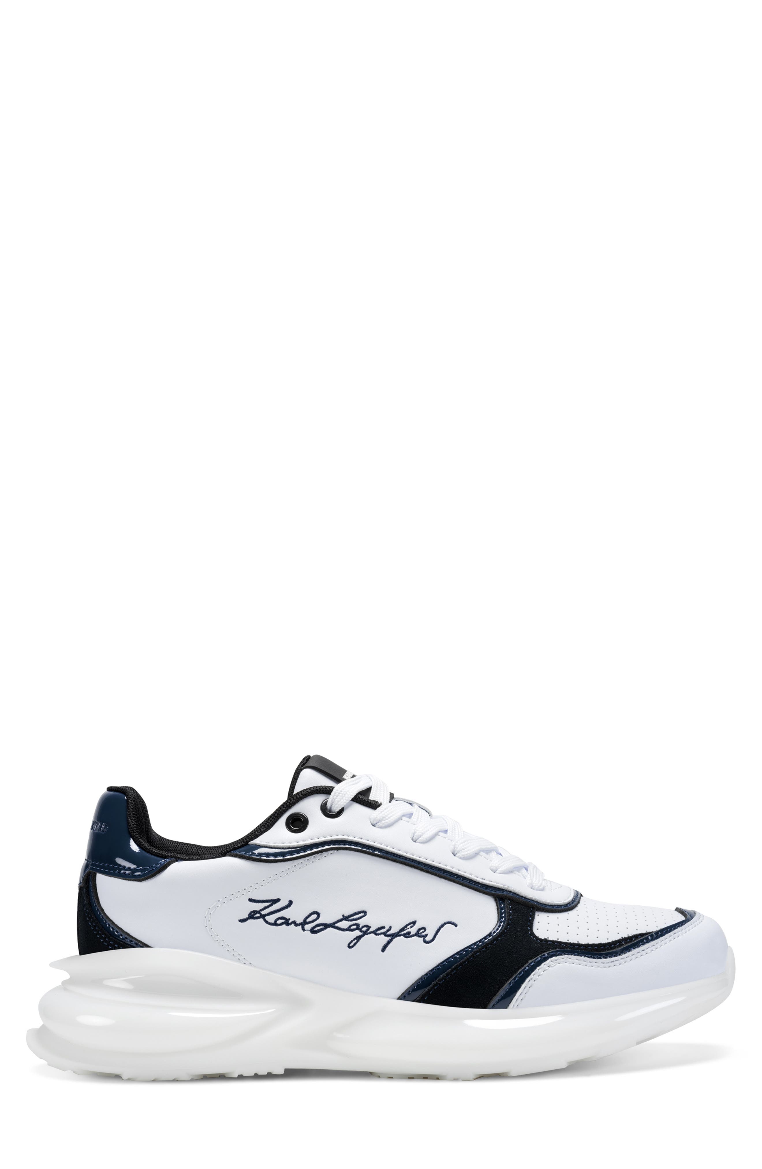 Gatan Side Logo Sneaker, Alternate, color, WHITE/BLUE