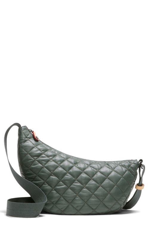 Mz Wallace Small Metro Smile Quilted Nylon Crossbody Bag In Green