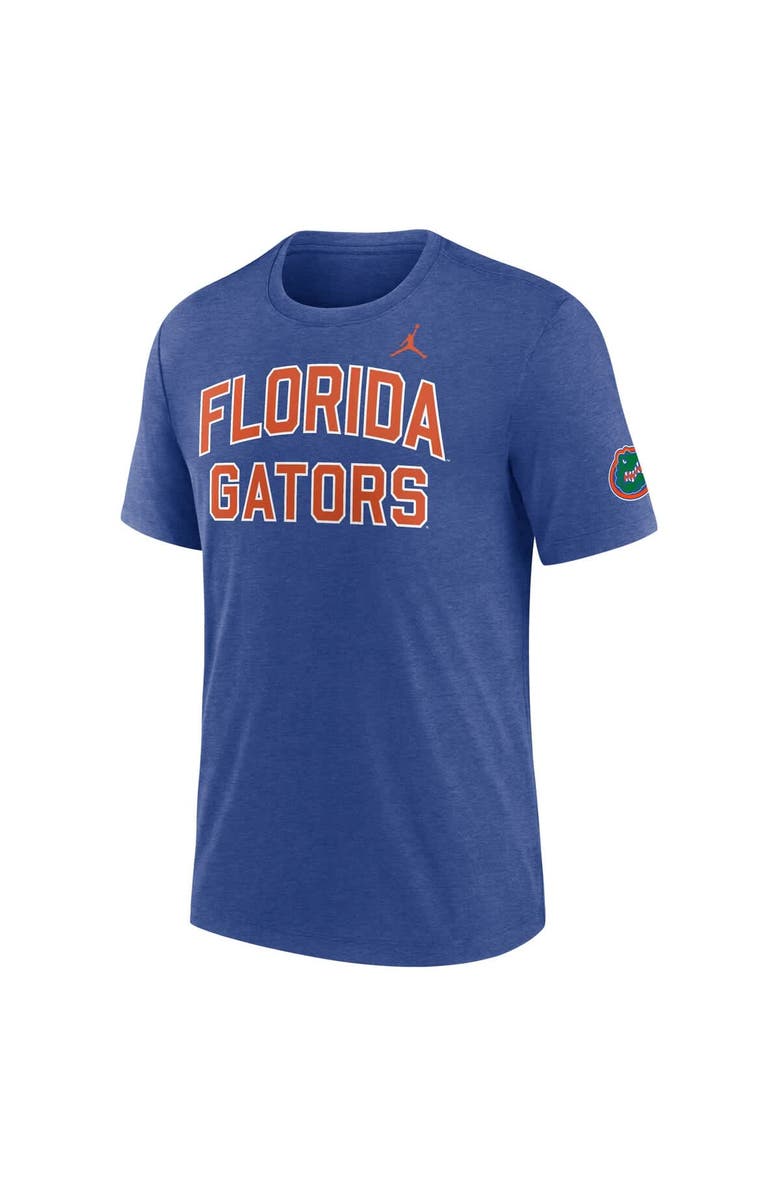 Jordan Brand Men's Jordan Brand Heather Royal Florida Gators Campus Collegiate Block Tri-Blend T-Shirt, Alternate, color, Heather Royal