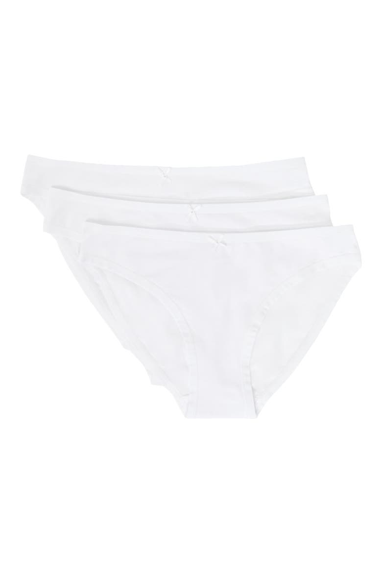 Jack 3-Pack Bikini Panties, Main, color, WHITE