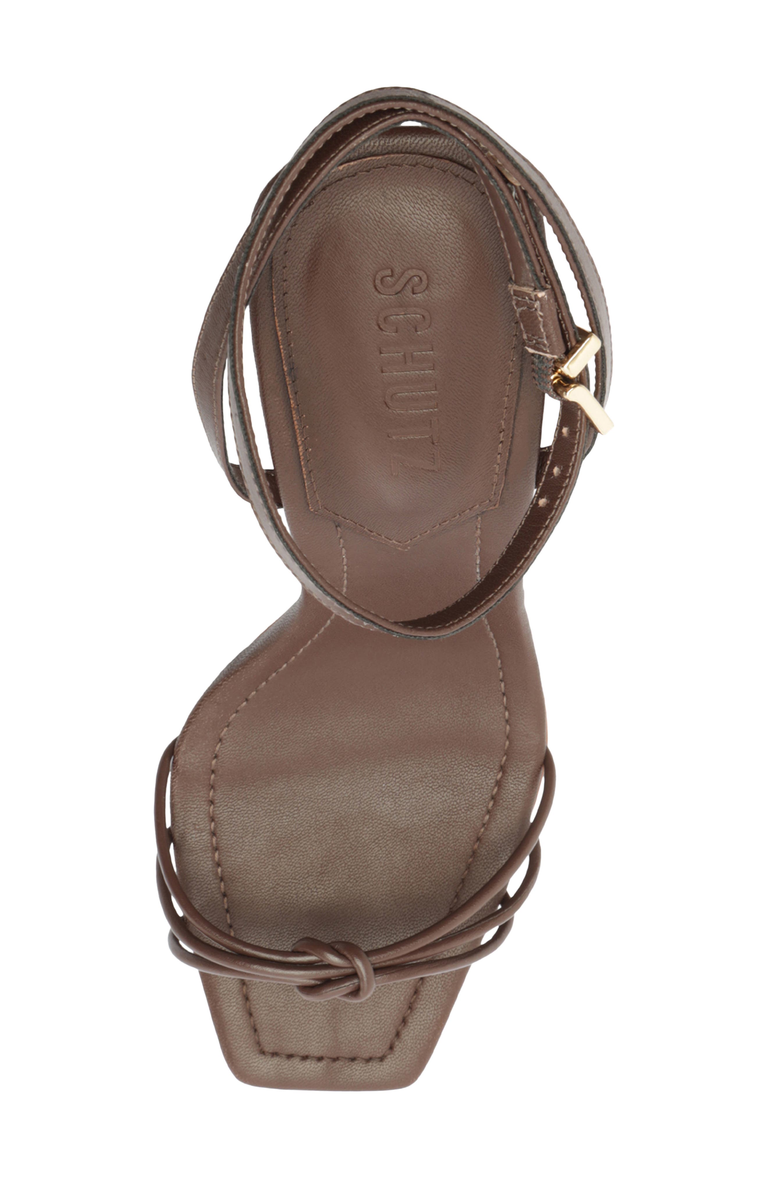 Schutz Haven Ankle Strap Sandal, Alternate, color, Root Brown