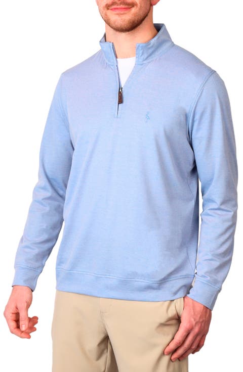 Quarter Zip Dobby Twill Pullover