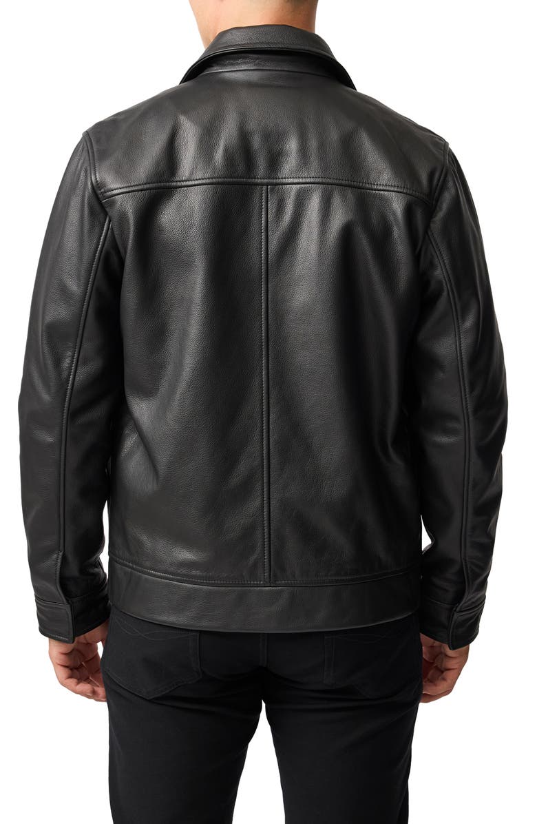 Rodd & Gunn Leadervale Leather Jacket, Alternate, color, Nero