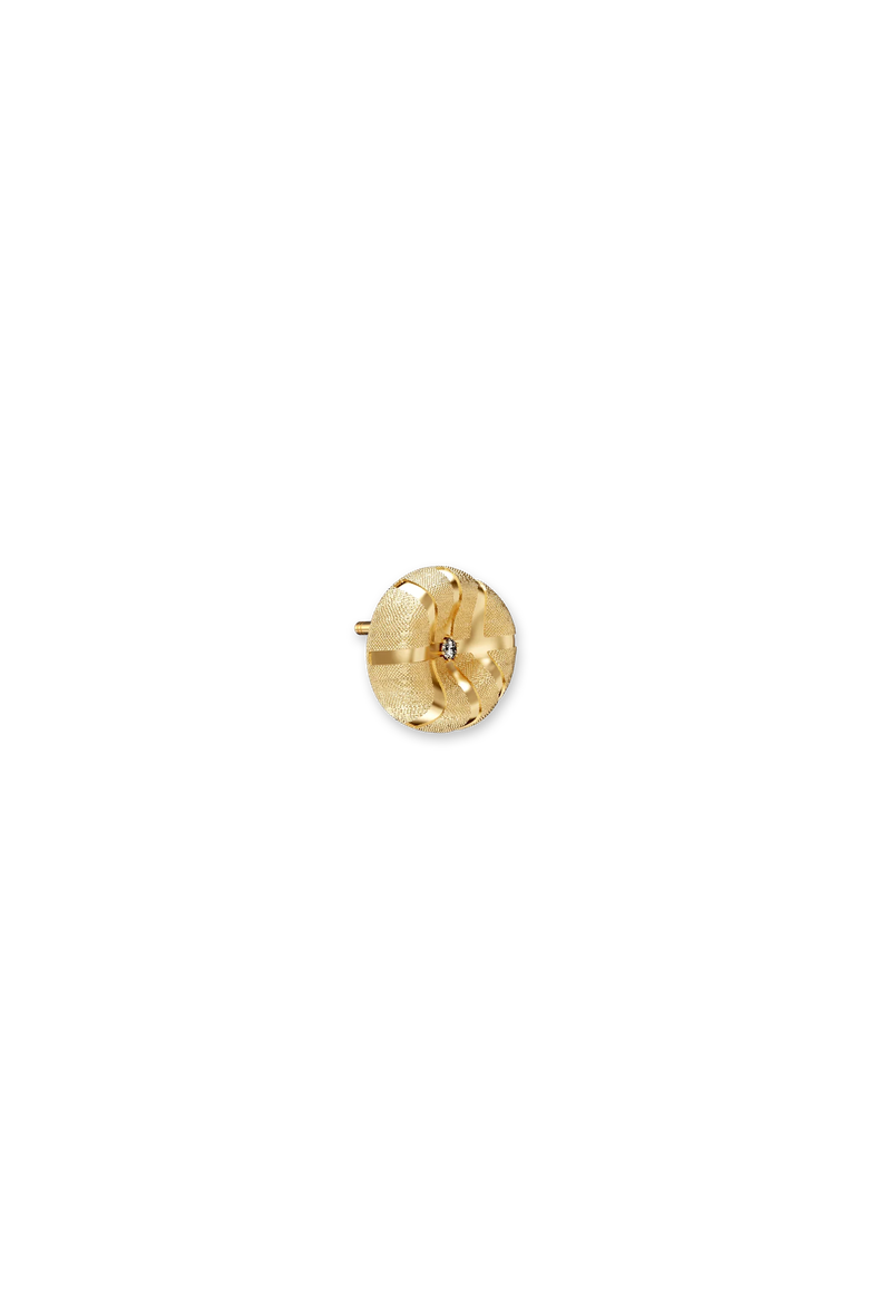 The Basketball Leaking Ball Diamond Earrings, Alternate, color, Gold / White Diamond