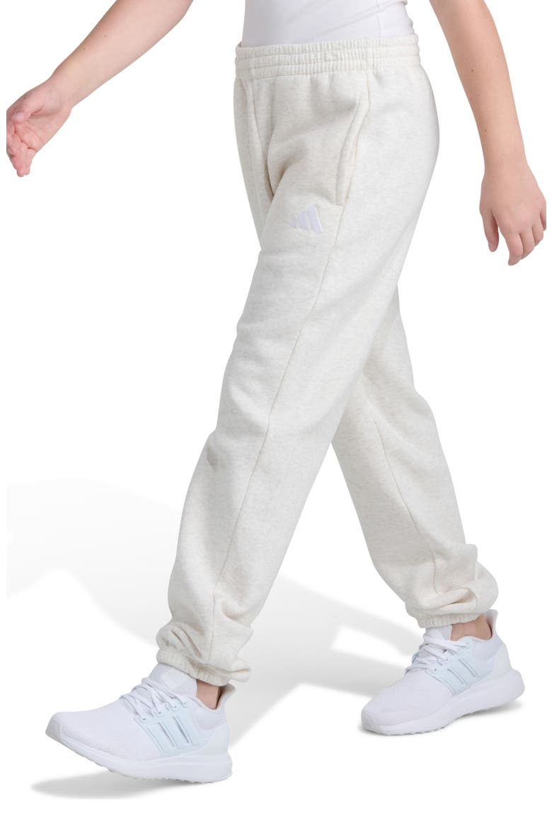 Kids' Minimal Logo Heather Sweat Pants, Alternate, color, TAN HEATHER