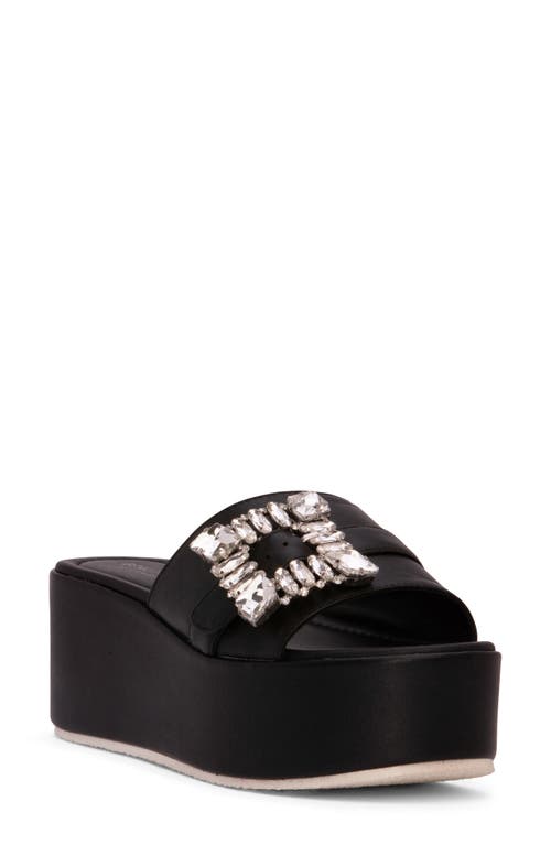 BEAUTIISOLES Dita Platform Slide Sandal in Black  product