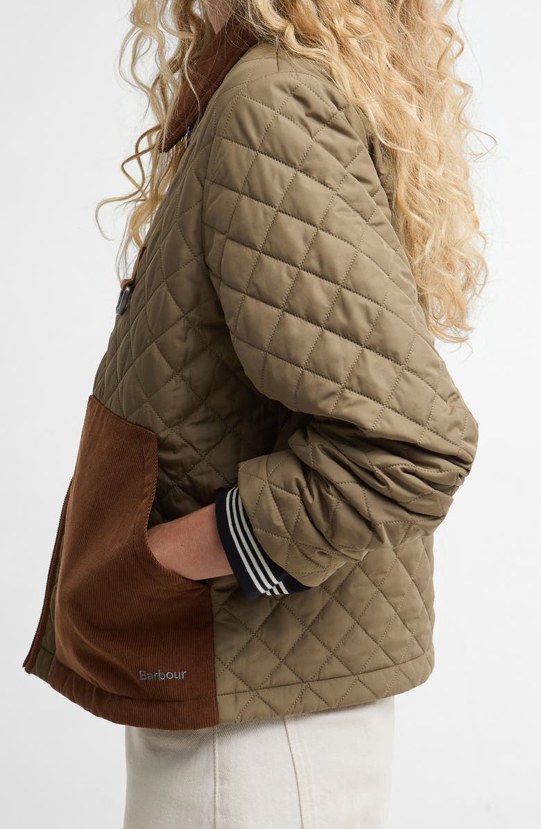 Barbour Aylesby Quilted Jacket, Alternate, color, Dusky Green