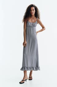 H&M Frill-trimmed Tie-strap Dress