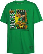 Mitchell & Ness Youth Mitchell & Ness Green Milwaukee Bucks Retro '90s Poster T-Shirt