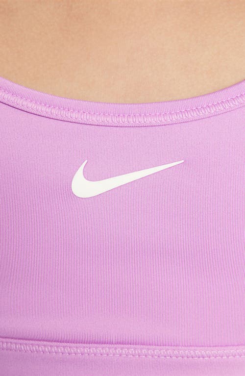 Nike Kids' Dri-fit Racerback Sports Bra In Purple