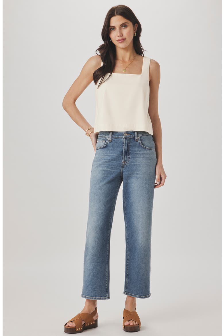 Valerie Square Neck Crop Tank, Alternate, color, SHELL WHITE