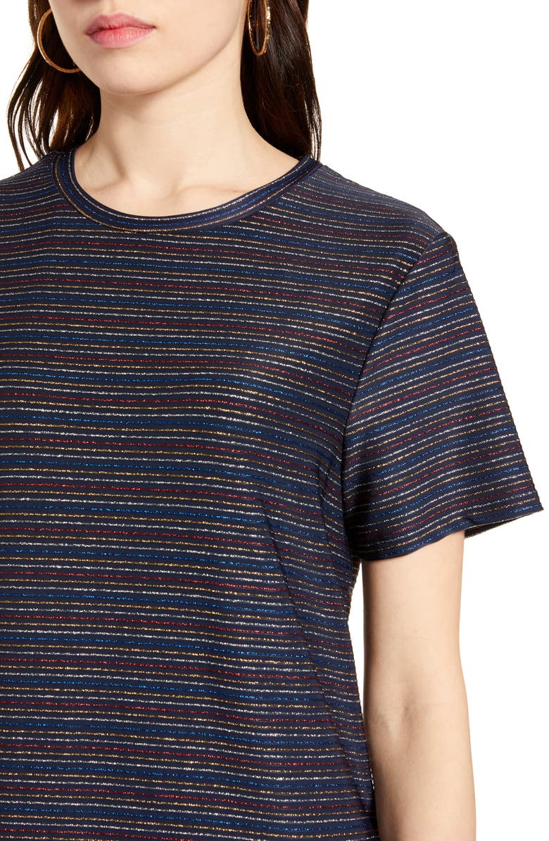 MINKPINK Dream a Dream Metallic T-Shirt Dress, Alternate, color, 