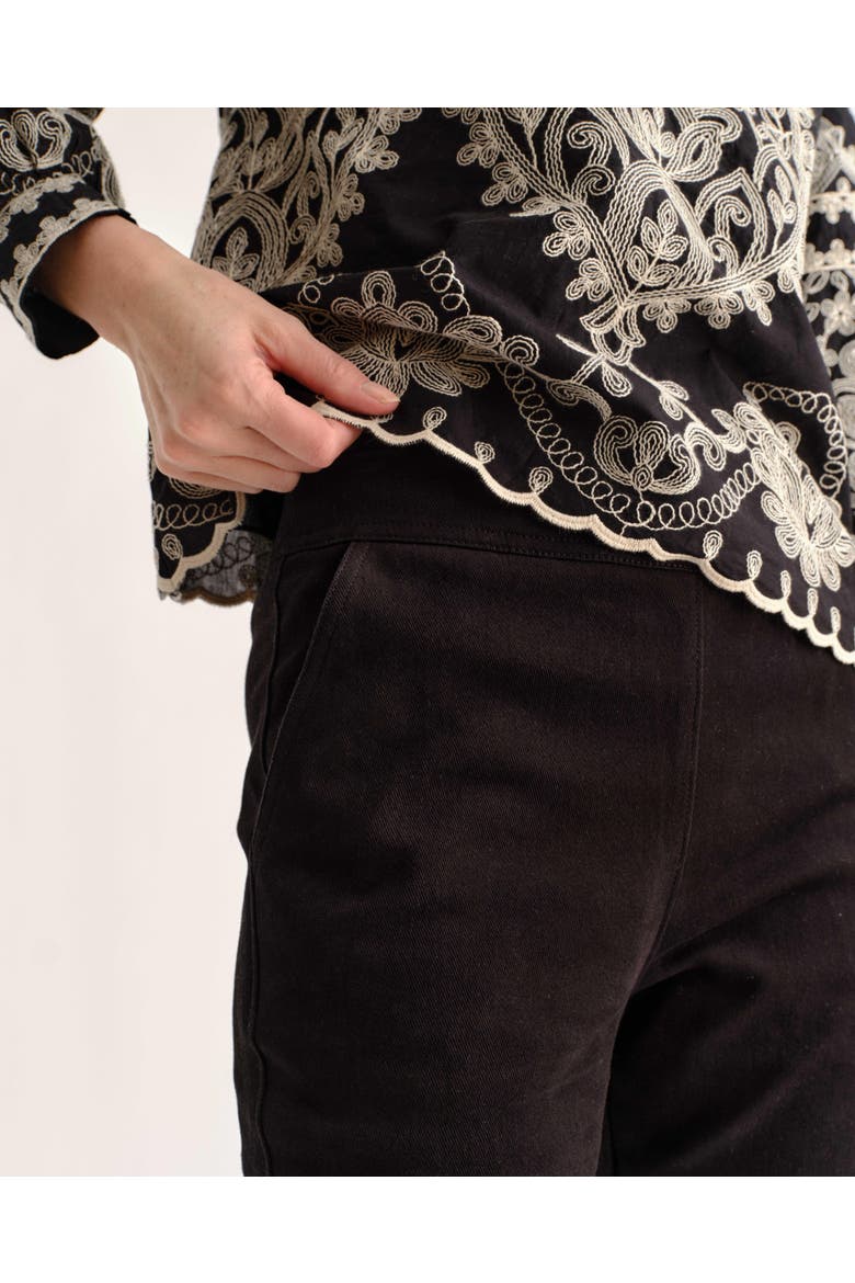 Ynez Embroidered Top, Alternate, color, Noir