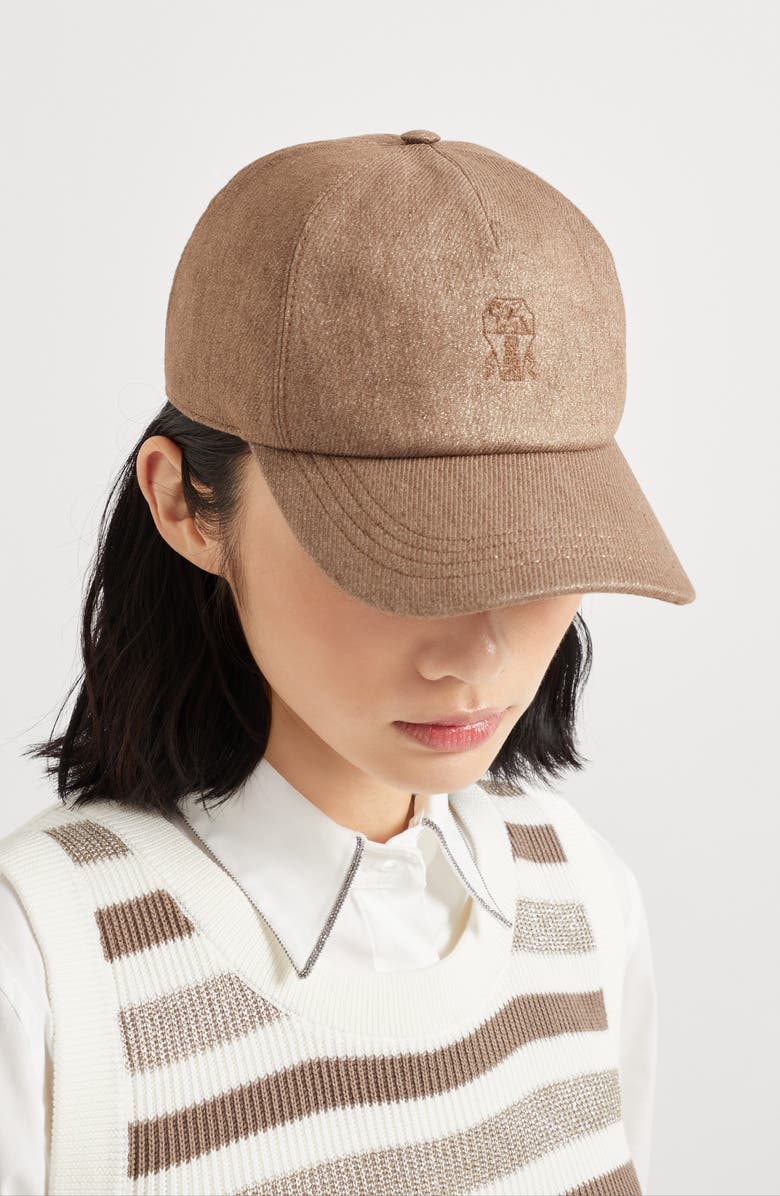 Brunello Cucinelli Baseball cap with logo, Alternate, color, Beige