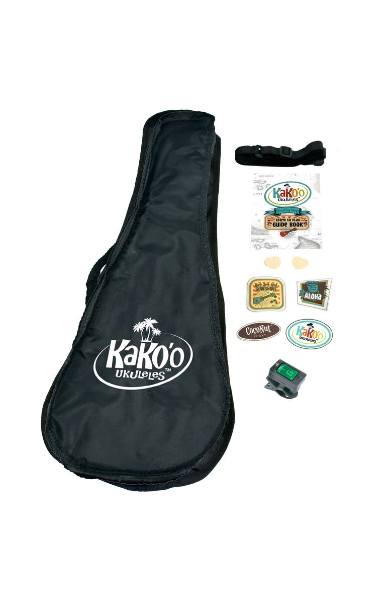 KaKo'o Music Kako'O 21" Professional Wooden Ukulele Set Sandalwood, Alternate, color, Multicolored