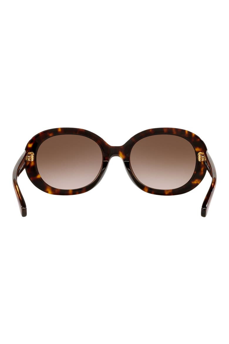 52mm Gradient Oval Sunglasses, Alternate, color, DK TORT