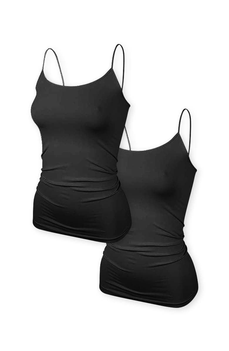 Malibu Sugar Two camisoles - Big Kid, Main, color, Two Black