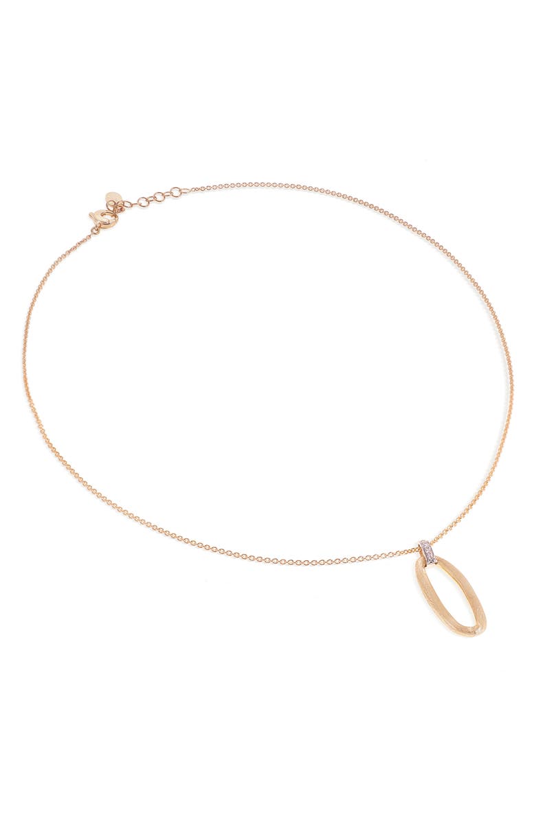 Marco Bicego Jaipur Diamond Link Necklace, Main, color, Yellow Gold