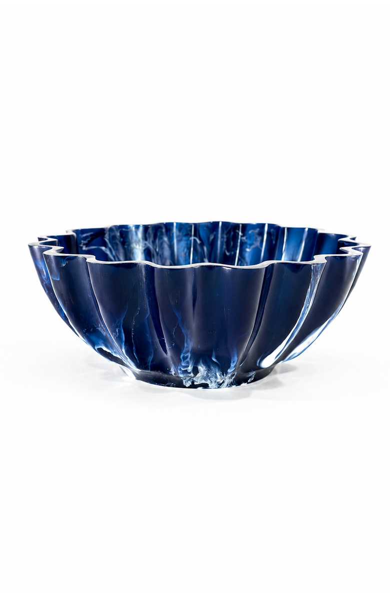 Jeanne Fitz Resin Collection Scalloped Bowl - Blue, Main, color, Blue