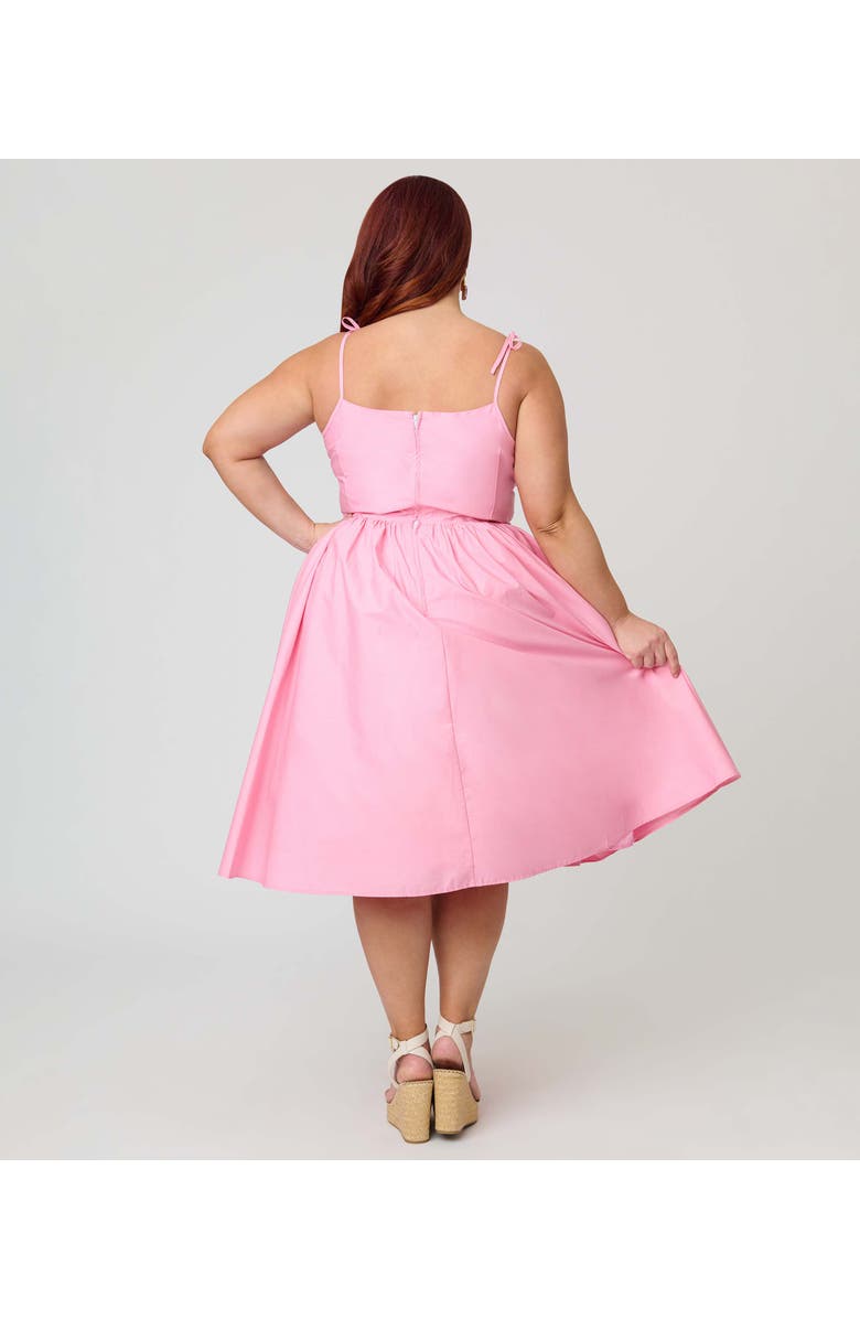 Unique Vintage Plus Size 1950s Cotton Swing Dress, Alternate, color, Rose Pink Solid