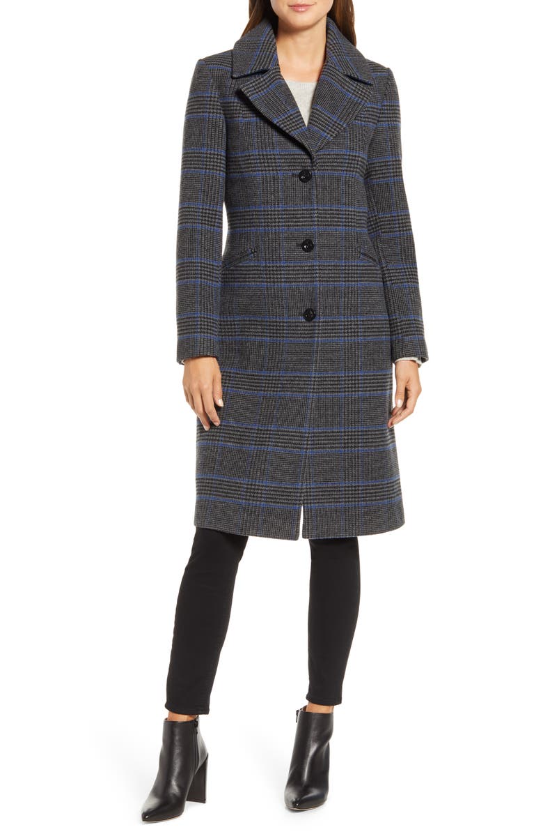Kenneth Cole New York Plaid Coat, Alternate, color,