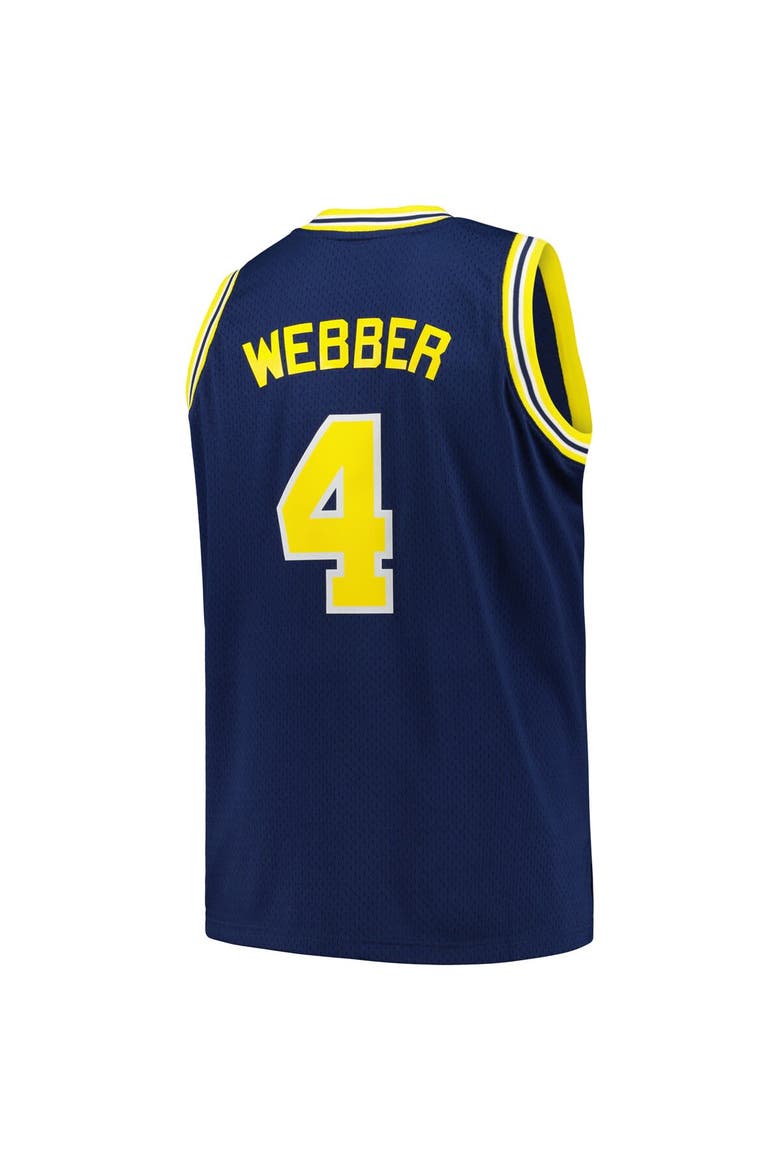 Men's Mitchell & Ness Chris Webber Navy Michigan Wolverines 1991/92 Big & Tall Swingman Jersey, Alternate, color, Navy