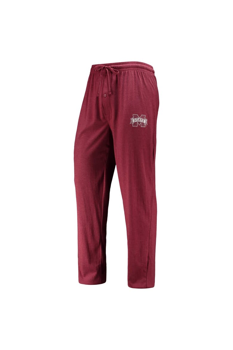 Men's Concepts Sport Maroon/Heathered Charcoal Mississippi State Bulldogs Meter Long Sleeve T-Shirt & Pants Sleep Set, Alternate, color, Maroon