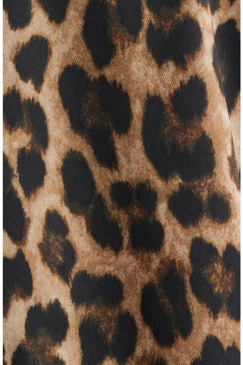 Corduroy Trim Rain Jacket, Alternate, color, LEOPARD