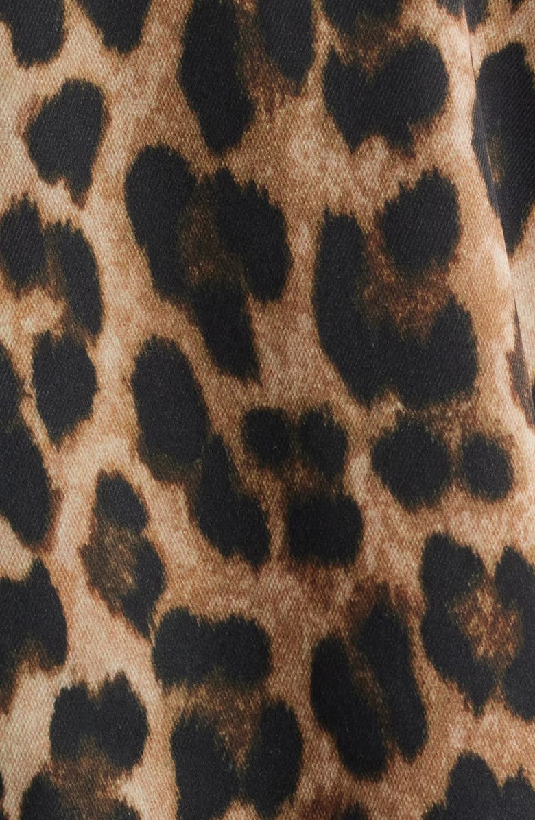 Sam Edelman Corduroy Trim Rain Jacket, Alternate, color, Leopard