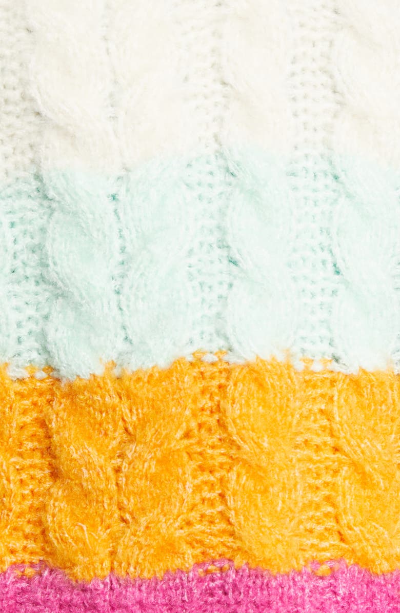 Halogen<sup>®</sup> x Atlantic-Pacific Stripe Cable Knit Sweater Vest, Alternate, color,