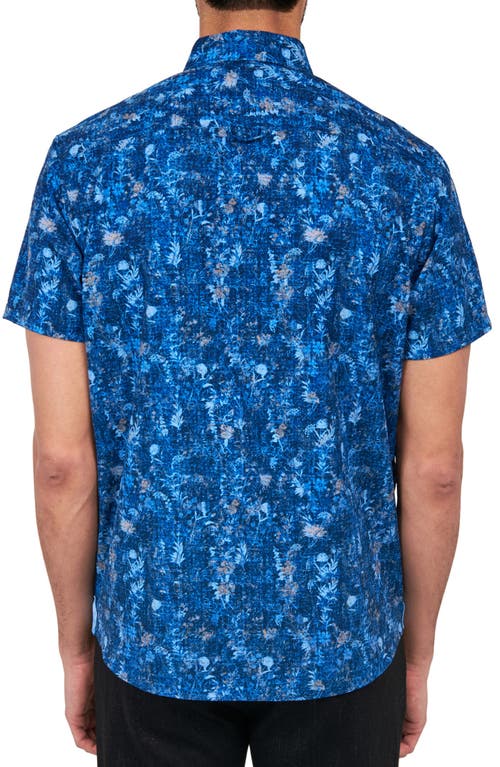 Brooklyn Brigade Barlow Vintage Floral Short Sleeve Shirt In Navy