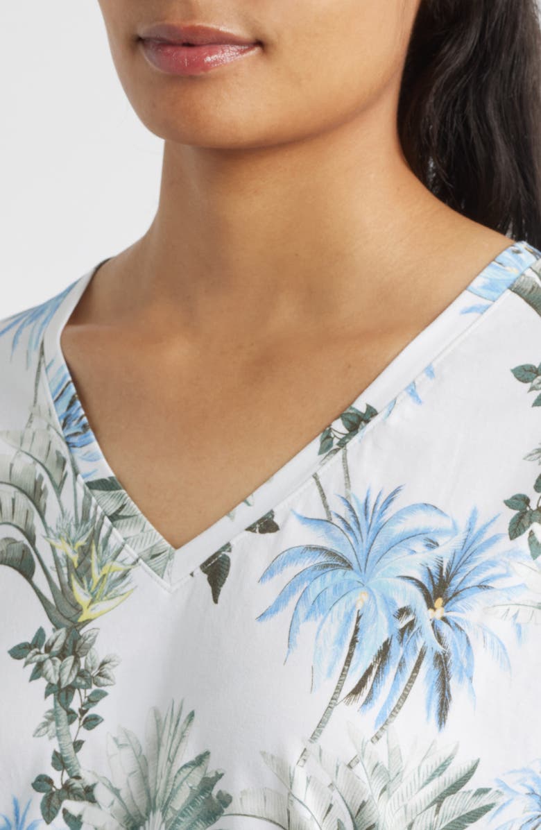 Tommy Bahama Kauai Palisade Palms V-Neck T-Shirt, Alternate, color, White