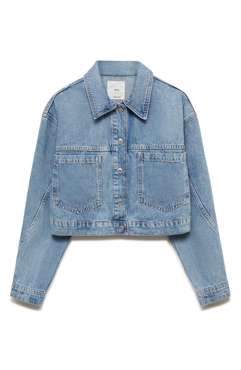MANGO Crop Denim Jacket, Main, color,