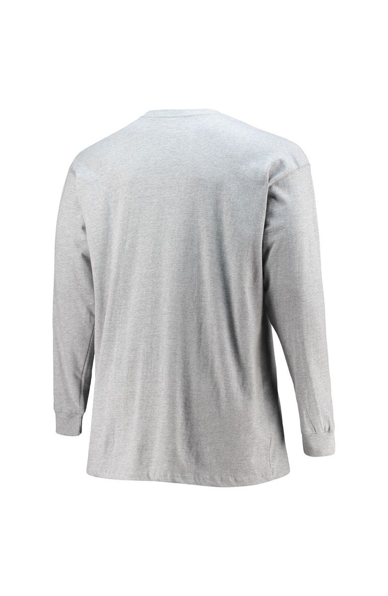 FANATICS Men's Fanatics Branded Heathered Gray Washington Football Team Big & Tall Practice Long Sleeve T-Shirt, Alternate, color, 