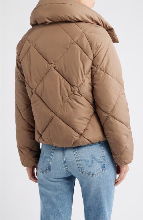 Bcbg Missy Water Resistant Diamond Quilted Jacket In Neutral