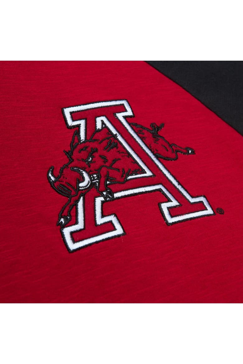 Men's Mitchell & Ness Cardinal Arkansas Razorbacks Legendary Slub Raglan Long Sleeve T-Shirt, Alternate, color, Cardinal