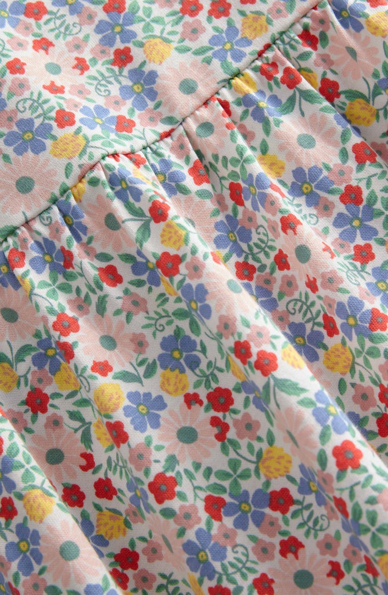 Mini Boden Kids' Floral Puff Sleeve Cotton Dress, Alternate, color, 