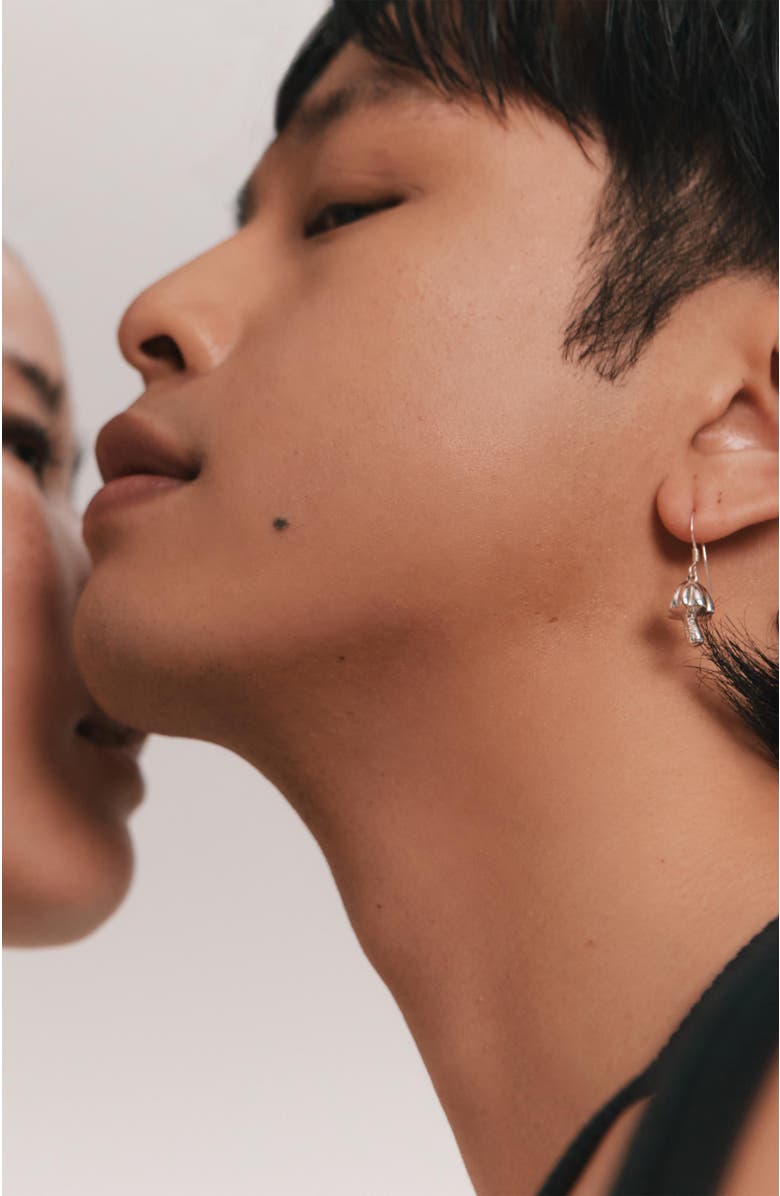 LOUPN Choco Mushroom Earrings, Alternate, color, Silver