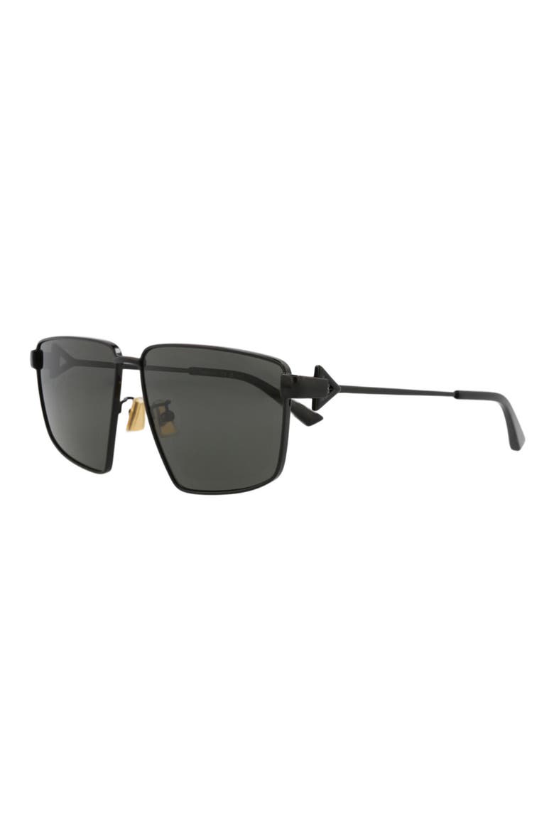 61mm Square Sunglasses, Alternate, color, BLACK BLACK GREY