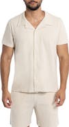 Spring + Mercer Relaxed Cotton & Hemp Button-Down Polo