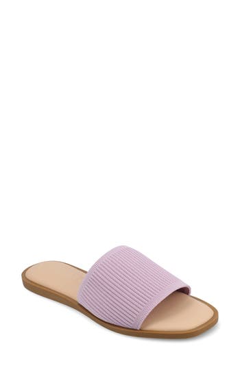 Journee Collection Prisilla Slide Sandal In Lilac