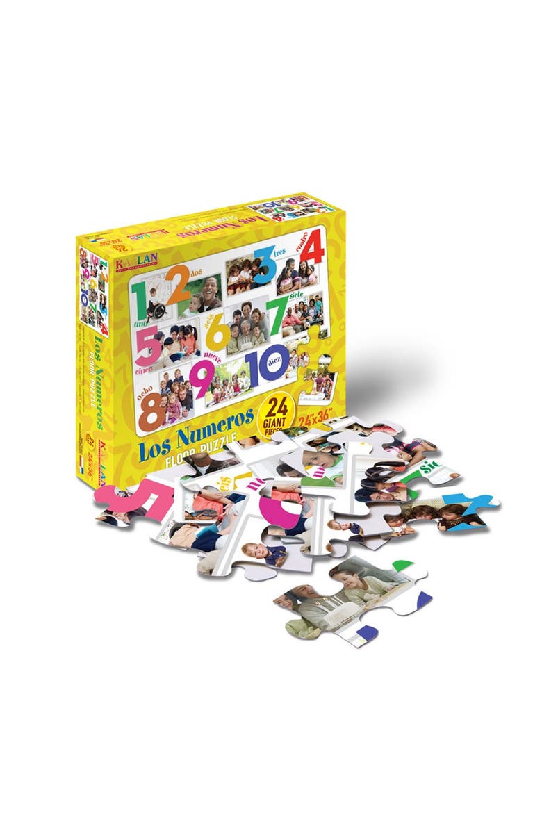 Kaplan Early Learning Company Spanish & Bilingual 24-Piece Floor Puzzles - Set of 4, Alternate, color, Multicolored