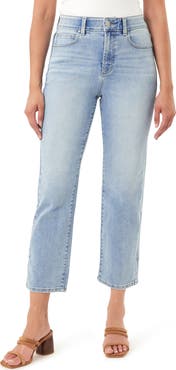 CURVE APPEAL Effortless 27-Inch High Rise Slim Straight Leg Jeans