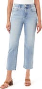 CURVE APPEAL Effortless 27-Inch High Rise Slim Straight Leg Jeans
