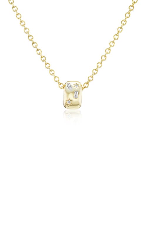 Sheryl Lowe 14k Diamond Celestial Orbit Bead Chain Necklace In 14kt Yellow Gold