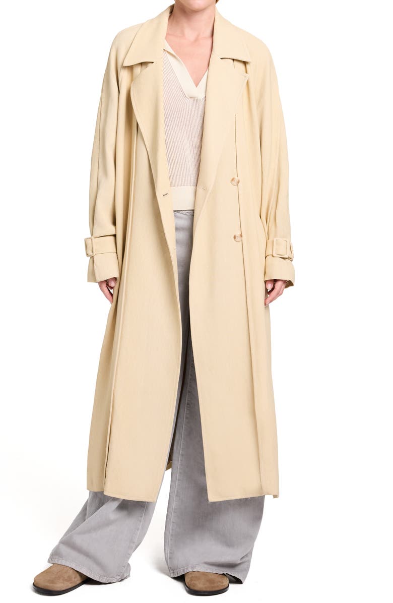 TWP Unfinished Business Double Breasted Trench Coat, Main, color, Moonlight