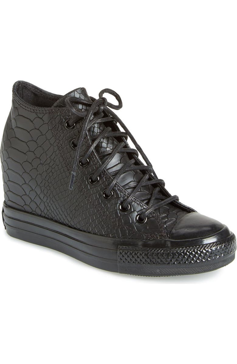 Converse Chuck Taylor<sup>®</sup> All Star<sup>®</sup> 'Embossed Reptile' Wedge Sneaker, Main, color,