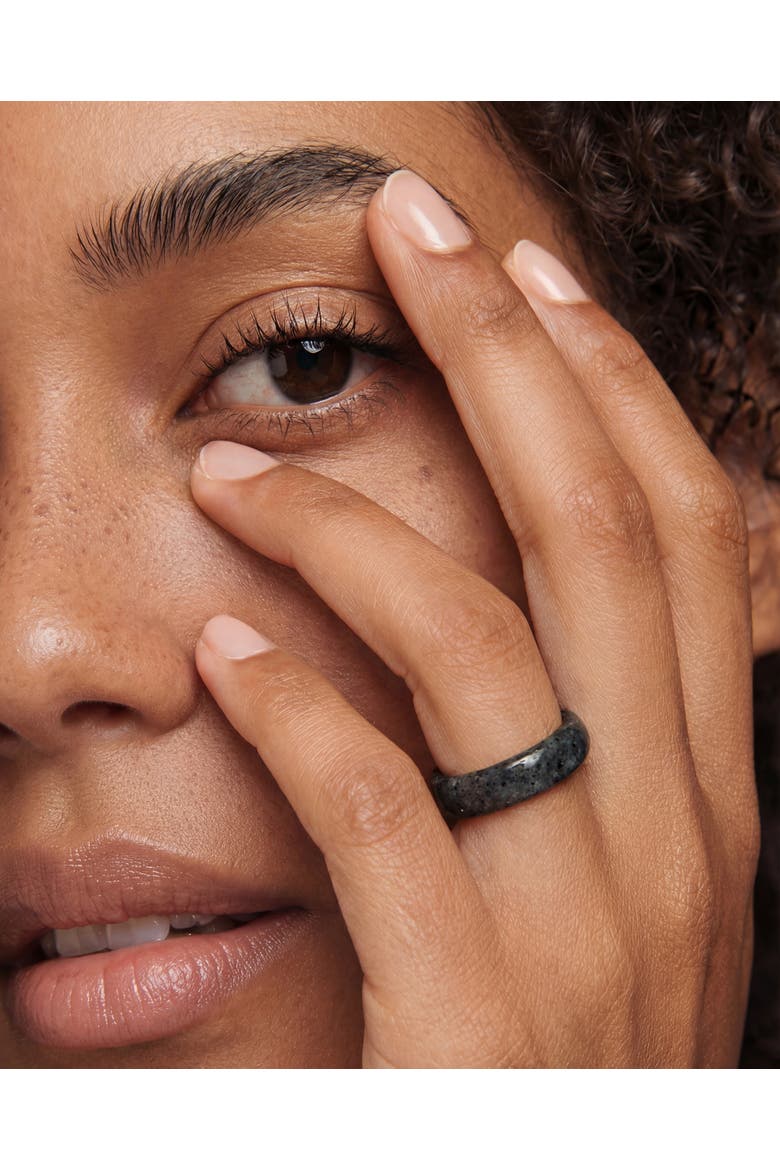Sesame Grey Jade Ring, Alternate, color, Grey