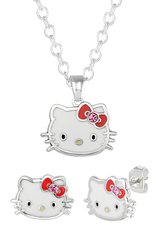 Jacmel Hello Kitty® Pendant Necklace & Stud Earrings Set